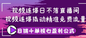 视频连爆撬动精准免费流量,让你卖货日销千单-虚拟货源网